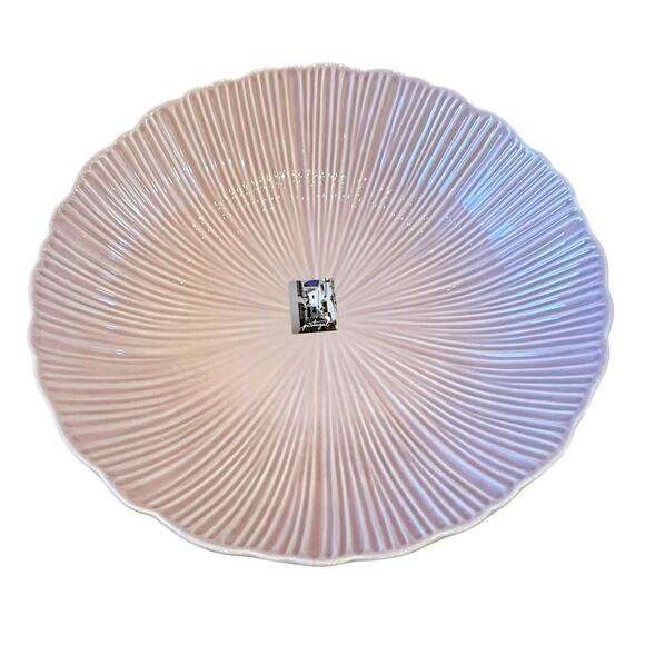 Gorgeous Pink Fluted Nesting Serving Bowls Set of 3 LARGE Made In Portugal New - Picture 13 of 16